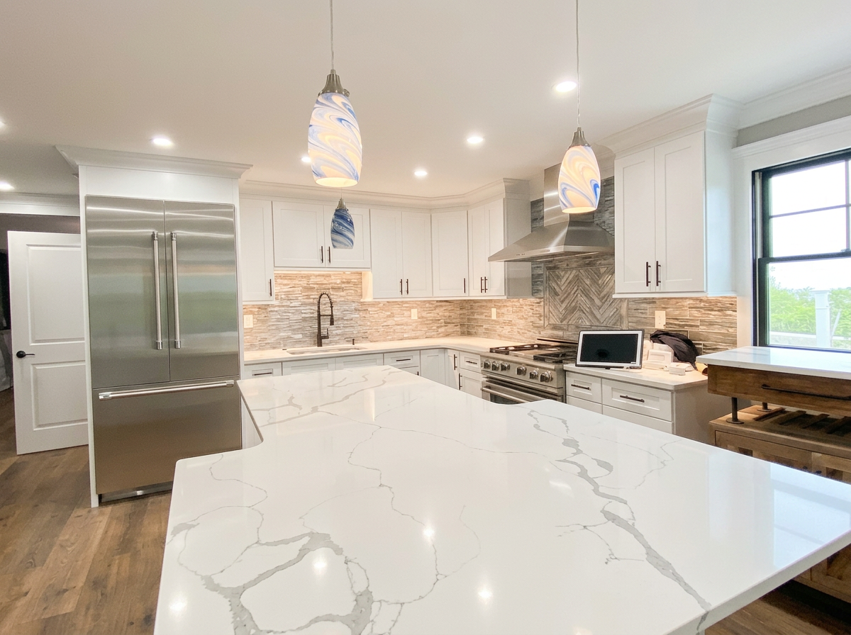 Pristine Jersey shore beach home at golden hour
